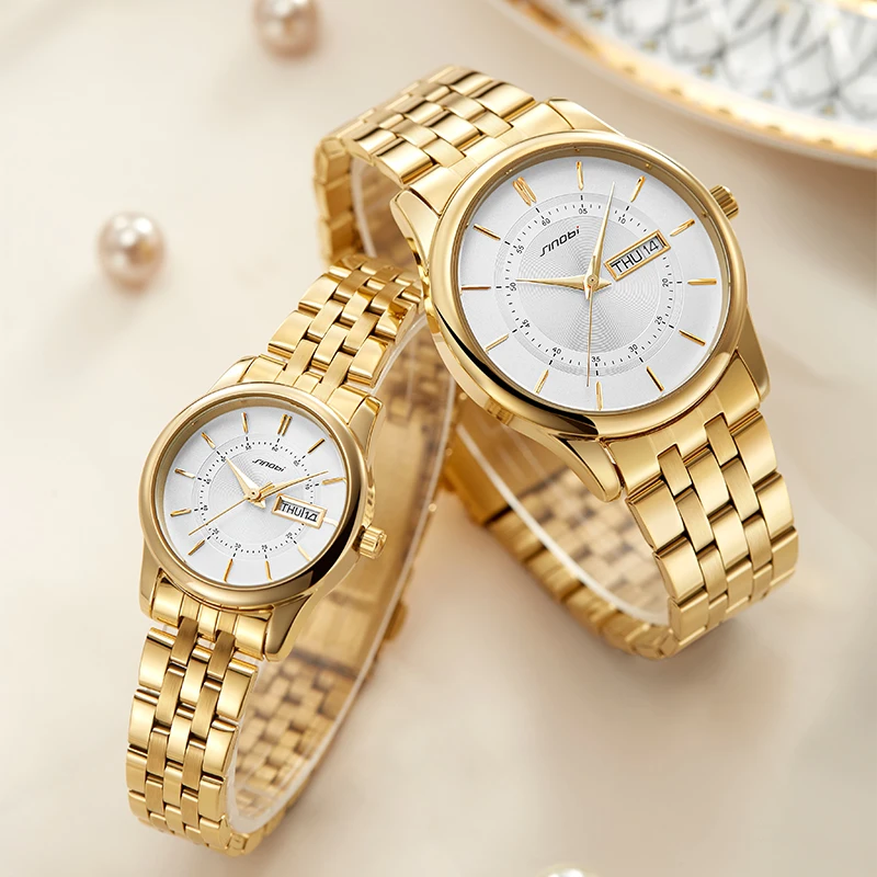Hot selling Luxury Couple Watch Stainless Steel Gold Wristwatch Quartz Custom Watch Sets couple watch for man and women
Hot selling Luxury Couple Watch Stainless Steel Gold Wristwatch Quartz Custom Watch Sets couple watch for man and women