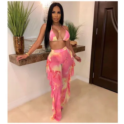 Sexy digital printing swimsuit net gauze women's two-piece suit (including panties), Picture
Sexy digital printing swimsuit net gauze women's two-piece suit (including panties), Picture