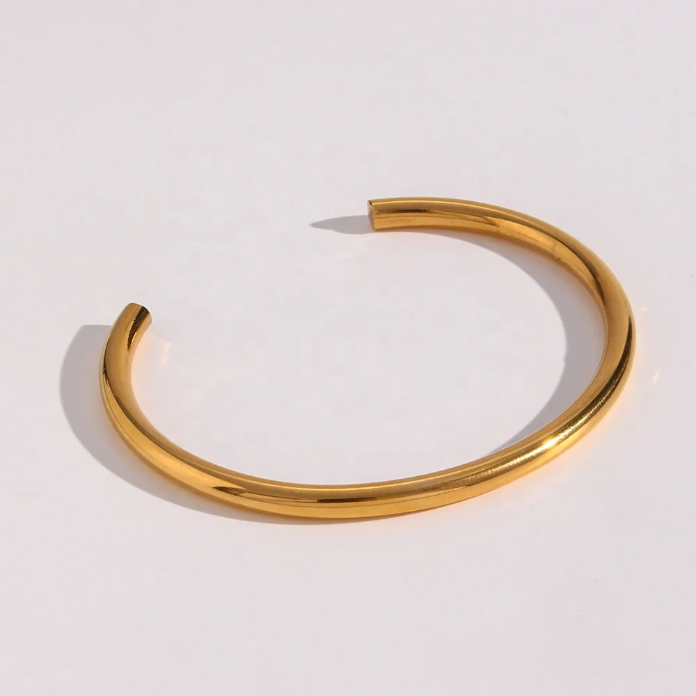 Drop Shipping Minimalist Open Design Cuff Bangle 18K Gold Plated Stainless Steel Open Bangles Jewelry Women
Drop Shipping Minimalist Open Design Cuff Bangle 18K Gold Plated Stainless Steel Open Bangles Jewelry Women