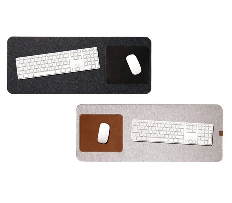 Merino wool felt and Natural Leather Desk Pad Mouse Pad Mat for desktop, Light gery
Merino wool felt and Natural Leather Desk Pad Mouse Pad Mat for desktop, Light gery