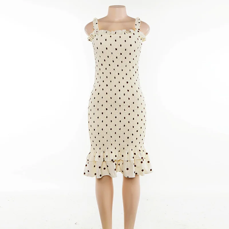 Beige Dot Print Fashion Sleeveless Summer Dress Ruffles Strapless Sundress Sexy Long Dresses Streetwear Holiday
Beige Dot Print Fashion Sleeveless Summer Dress Ruffles Strapless Sundress Sexy Long Dresses Streetwear Holiday