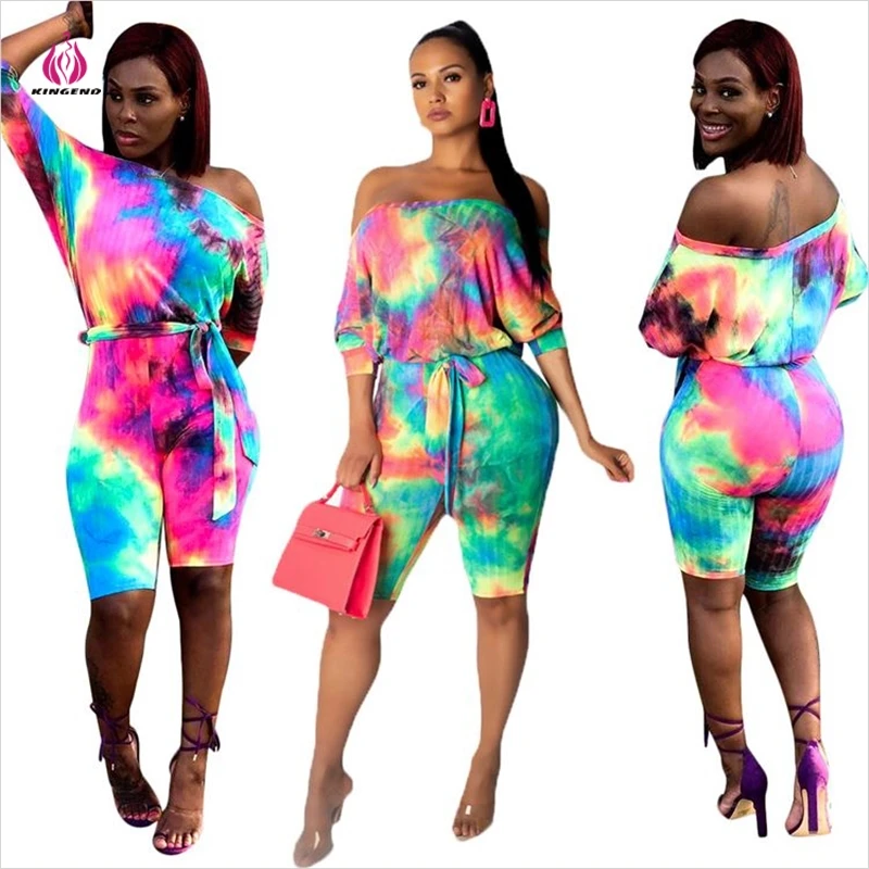 KG0100 New Design Off Shoulder Tie Dye Half Sleeve Short Length Casual Woman Jumpsuit
KG0100 New Design Off Shoulder Tie Dye Half Sleeve Short Length Casual Woman Jumpsuit