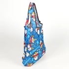 High quality 190T medium size waterproof environmental friendly reusable polyester shopping bag foldable shopping bag