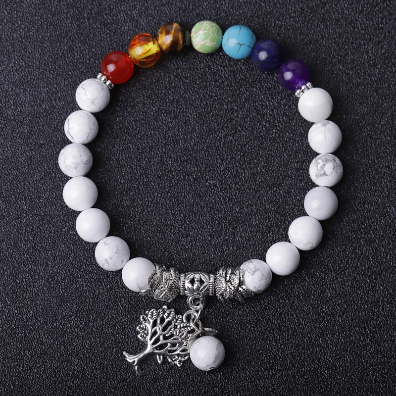 CHENGYI 8mm Natural stone Beads jewelry 7 Chakra Charm Bracelet Tree of Life Pendant Yoga adjustable bracelet
CHENGYI 8mm Natural stone Beads jewelry 7 Chakra Charm Bracelet Tree of Life Pendant Yoga adjustable bracelet