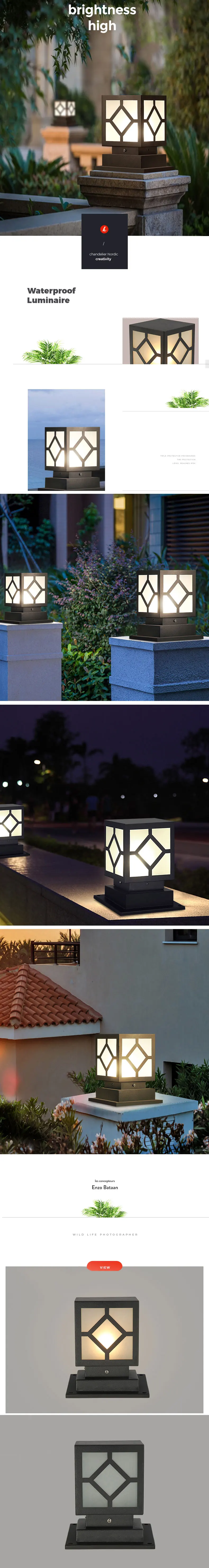 best seller led garden bollard lamp outdoor lighting pathway lawn light