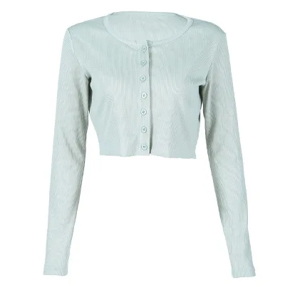 B50970A Europe style women autumn fashion button casual wear t-shirt, Light green
B50970A Europe style women autumn fashion button casual wear t-shirt, Light green