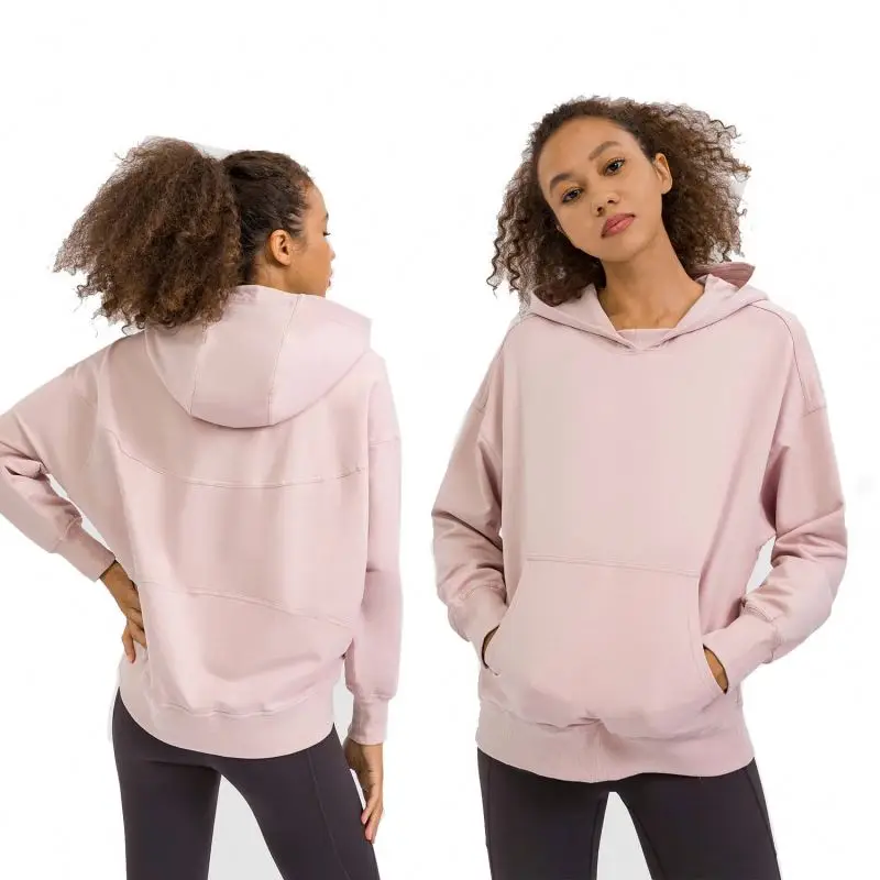 2023 autumn/winter yoga sports casual hoody solid color loose shoulder pullover hoodie women french terry hoodies
2023 autumn/winter yoga sports casual hoody solid color loose shoulder pullover hoodie women french terry hoodies