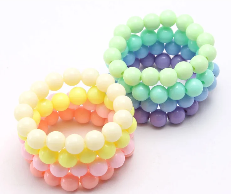 little girl rainbow color beaded bracelets kids gifts.png