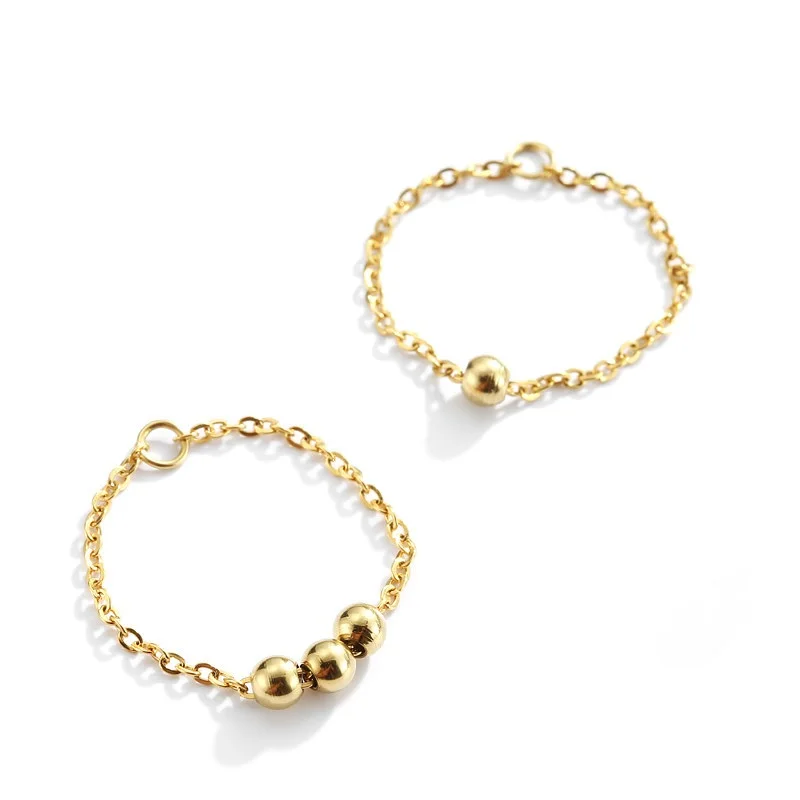 Fanze Personalized IPG18K Gold Plated Small Bead Stainless Steel Simple Ring Designs, Gold color 
Fanze Personalized IPG18K Gold Plated Small Bead Stainless Steel Simple Ring Designs, Gold color