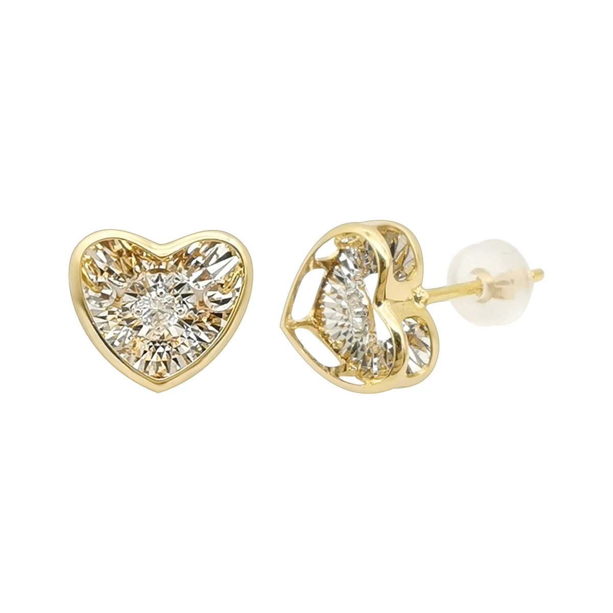Fashion Heart Earring Real 18K Gold Natural Diamonds, Dancing Diamonds Fancy 18k Pure Gold Heart Stud Earrings
Fashion Heart Earring Real 18K Gold Natural Diamonds, Dancing Diamonds Fancy 18k Pure Gold Heart Stud Earrings