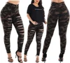 top quality womens panties fashion camouflage skinny ripped pants trousers 2019