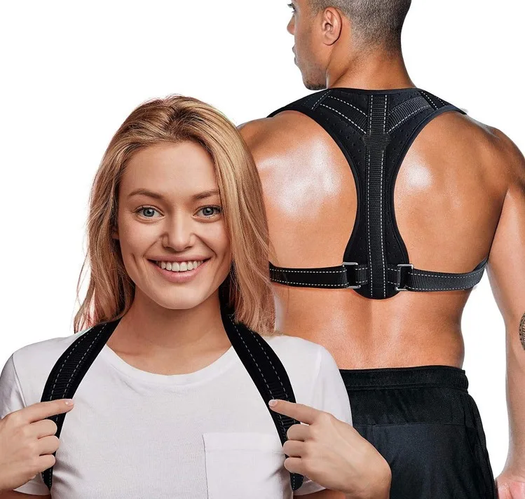 High quality back corrector shoulder braces back supports belt with reflect strips, Black
High quality back corrector shoulder braces back supports belt with reflect strips, Black