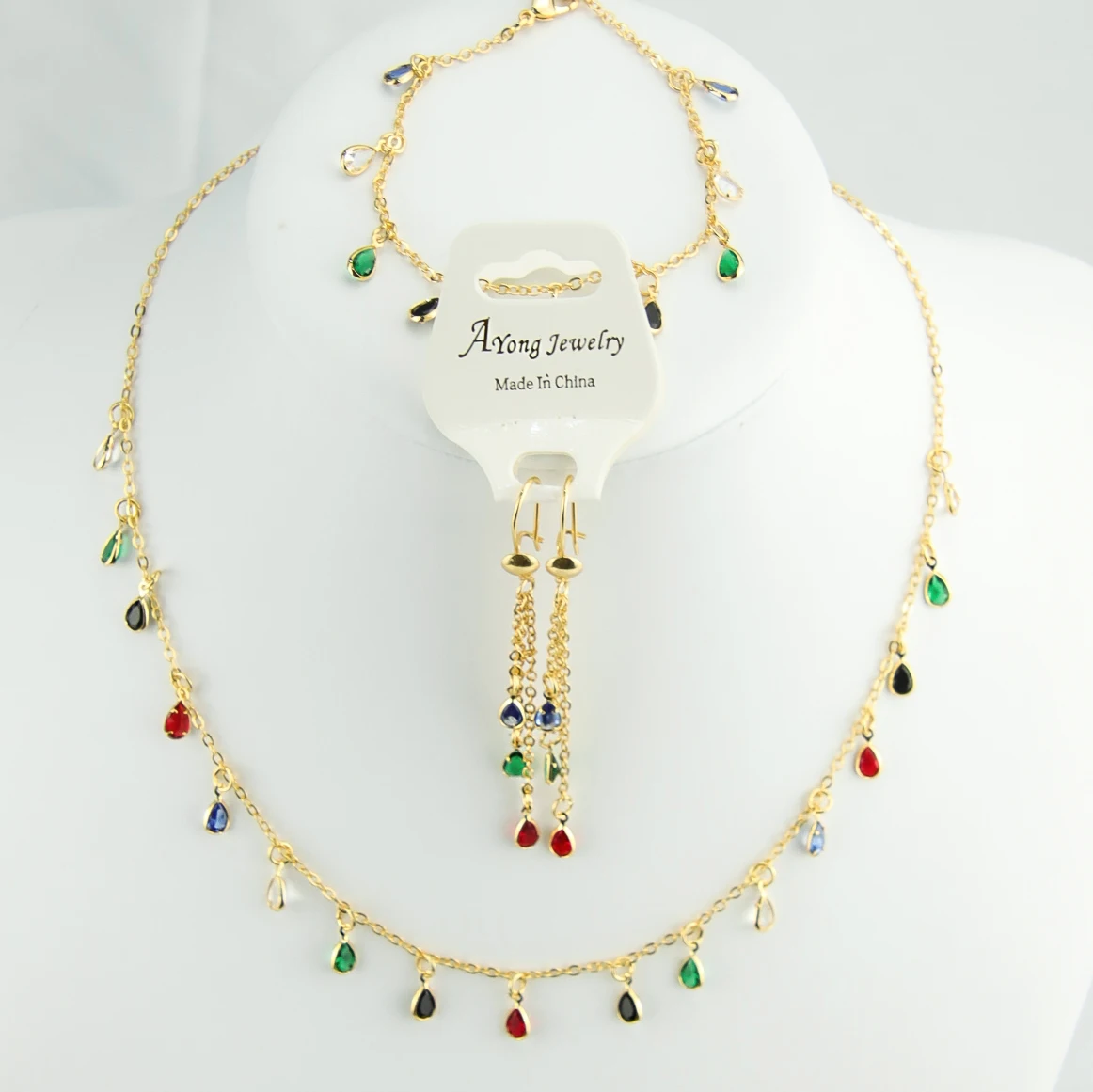 2022 Fashion Color Jewelry Necklace Water Drop Bridal Wedding Fine Jewelry Women Cubic Zircon Statement Jewelry Sets
2022 Fashion Color Jewelry Necklace Water Drop Bridal Wedding Fine Jewelry Women Cubic Zircon Statement Jewelry Sets