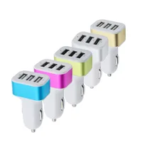 

Portable 3-Port USB Car Charger Random Color Dropshipping 12V/24V 2.1A & 1A Quick Charging Triple Ports Auto Charger Adapter