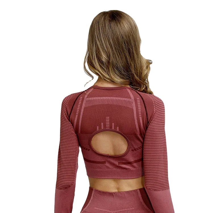 2021 yoga sets custom logo long sleeve crop top for womens sports top seamless activewear, Customized colors
2021 yoga sets custom logo long sleeve crop top for womens sports top seamless activewear, Customized colors