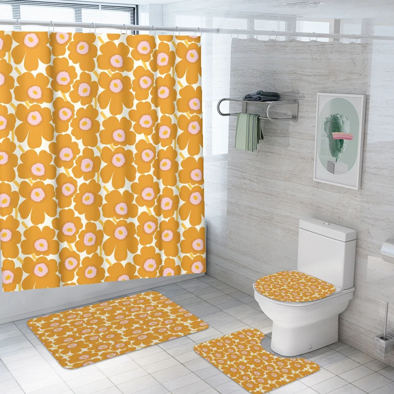 AfGouach flower Bath Rug Set Toilet Cover Bath Mat Set Bathroom Accessories Curtains Shower Curtain, Customized color
AfGouach flower Bath Rug Set Toilet Cover Bath Mat Set Bathroom Accessories Curtains Shower Curtain, Customized color