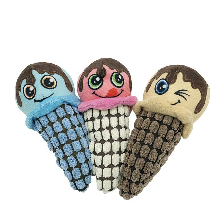 Factory directly wholesale custom new ice cream shape interactive plush pet chew squeaky toys pet training toy
Factory directly wholesale custom new ice cream shape interactive plush pet chew squeaky toys pet training toy