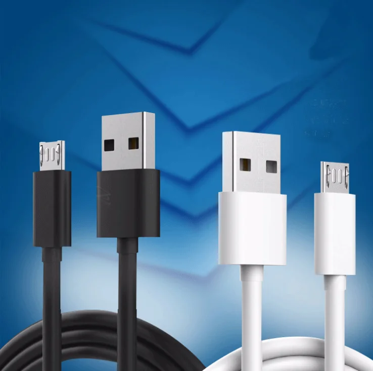 

Micro Usb Cable V8 5p Mobile Phone Charging Cord 2.0 Data Sync Charger Cable For Samsung Galaxy Android Phones, White, black