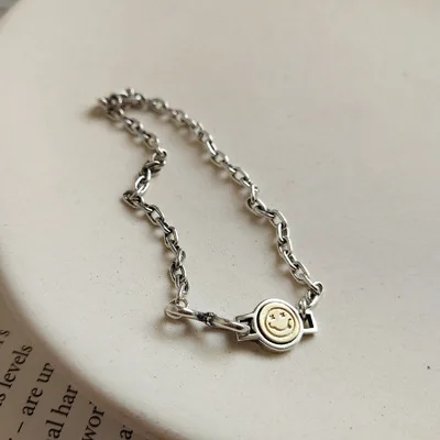 2020 New Design 925 Sterling Silver Smile Chain 17cm Bracelets For Women 
2020 New Design 925 Sterling Silver Smile Chain 17cm Bracelets For Women
