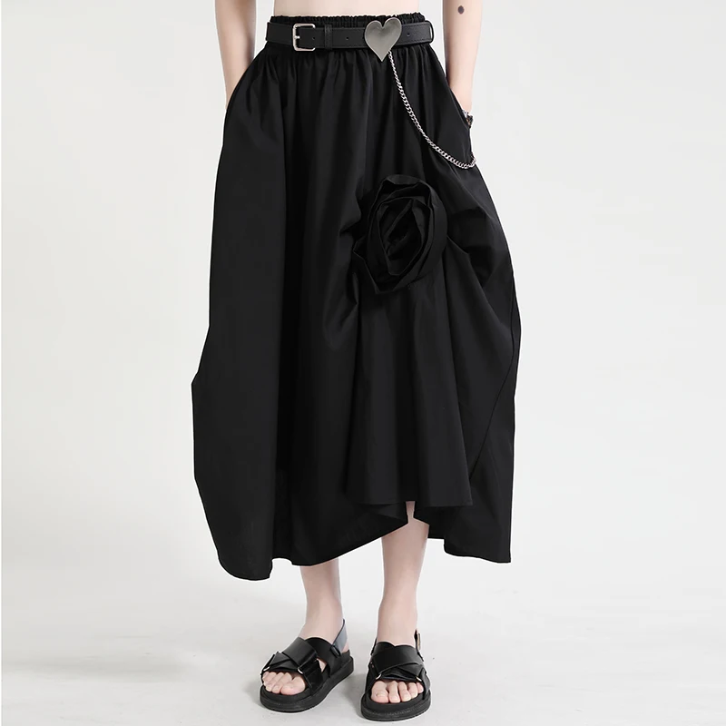 Show thin Skirt 2021 Summer Yamamoto Dark Wind asymmetric Half Skirt Solid color Skirt Three-dimensional Flower Decoration, Black/blue/striped
Show thin Skirt 2021 Summer Yamamoto Dark Wind asymmetric Half Skirt Solid color Skirt Three-dimensional Flower Decoration, Black/blue/striped