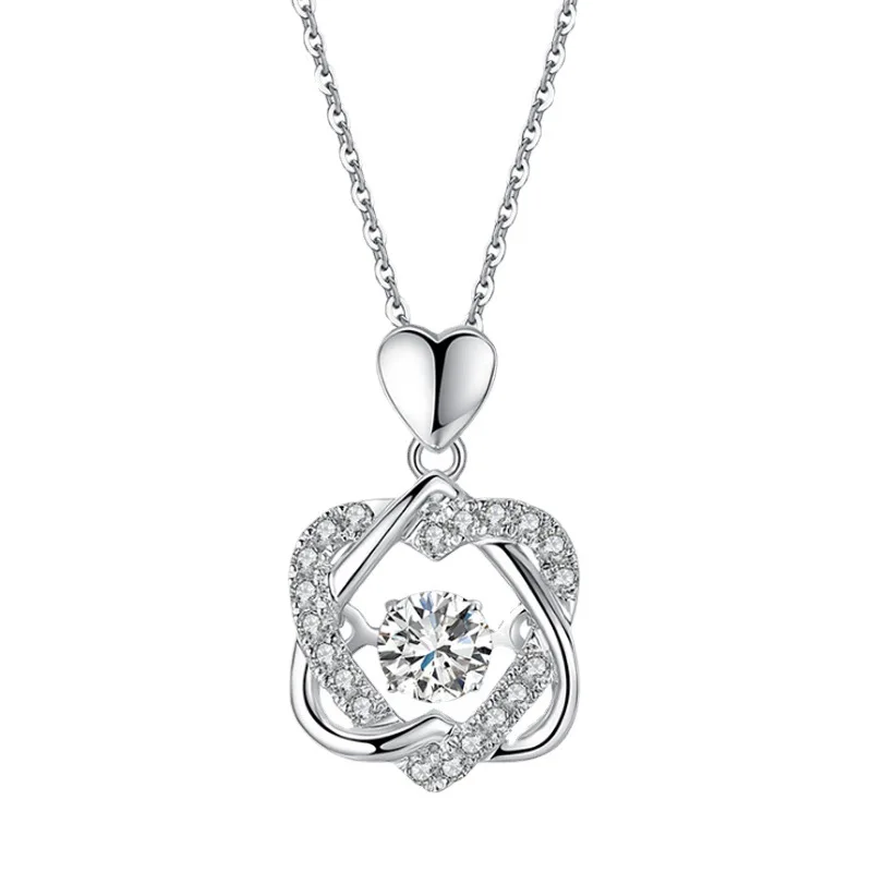 Six-pointed star necklace dancing pendant Valentine's day gift women sterling silver necklace
Six-pointed star necklace dancing pendant Valentine's day gift women sterling silver necklace