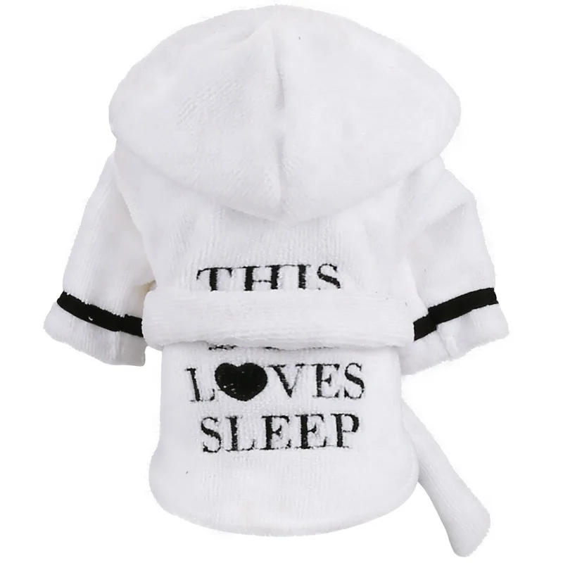 Soft Cute Letter Dog Pet Pajamas Leisure Cat Clothes Bichon Bulldog Pet Dog Robe, White
Soft Cute Letter Dog Pet Pajamas Leisure Cat Clothes Bichon Bulldog Pet Dog Robe, White