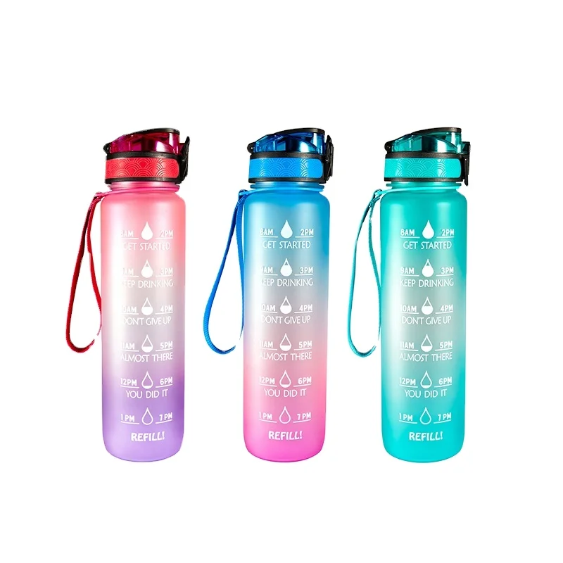 Wholesale 32oz Motivational Fitness Sports Tritan Water Bottle with Time Marker & Flip Top, Color as pictures
Wholesale 32oz Motivational Fitness Sports Tritan Water Bottle with Time Marker & Flip Top, Color as pictures