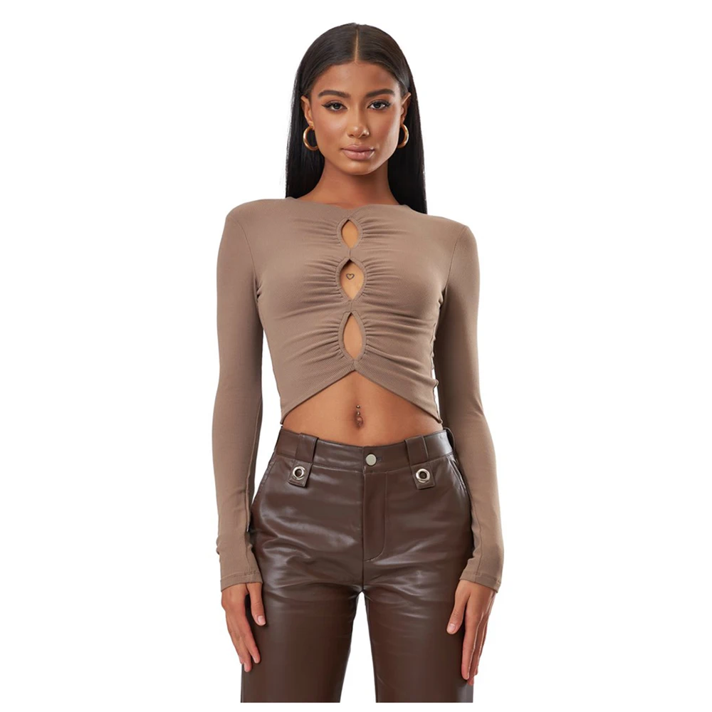 6365 Sexy Hollow Out Kink Short Long Sleeve Top Ladies Autumn Slim Blouses Women T Shirts Blouse Crop Tops, Picture color
6365 Sexy Hollow Out Kink Short Long Sleeve Top Ladies Autumn Slim Blouses Women T Shirts Blouse Crop Tops, Picture color