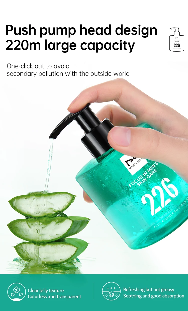nature 92% aloe vera soothing repairing moisturizing gel manufacturing