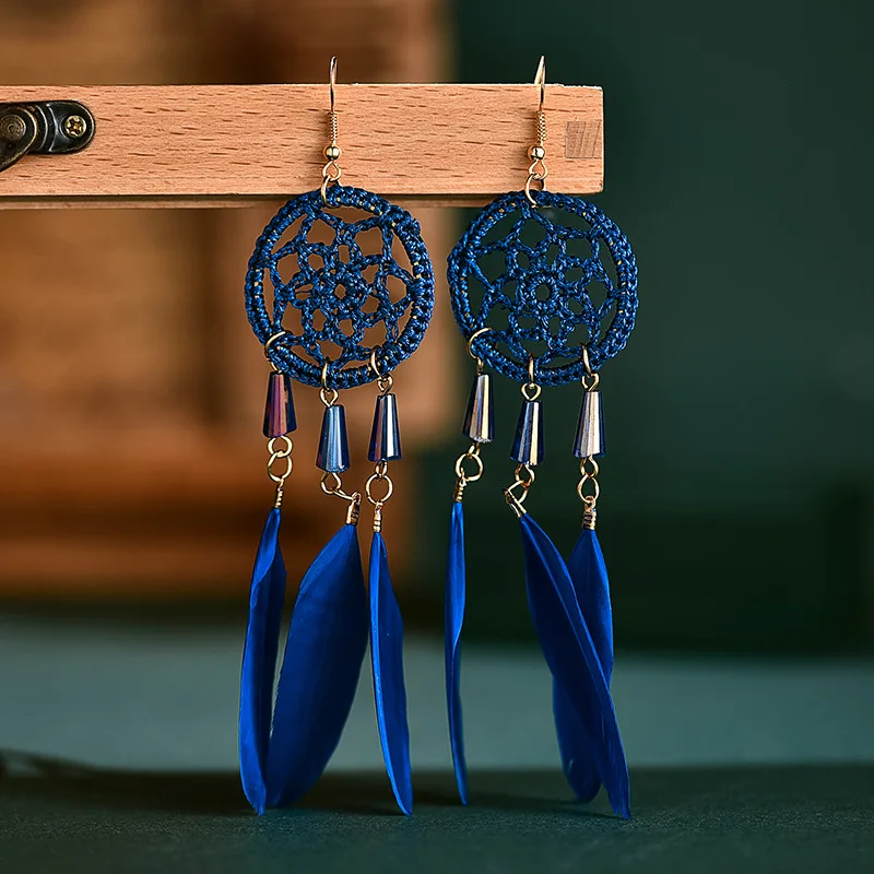 2021 Wholesale New Bohemian Feather Earrings for Woman Boho Long Tassel Dream Catcher Drop Fashion Jewelry
2021 Wholesale New Bohemian Feather Earrings for Woman Boho Long Tassel Dream Catcher Drop Fashion Jewelry