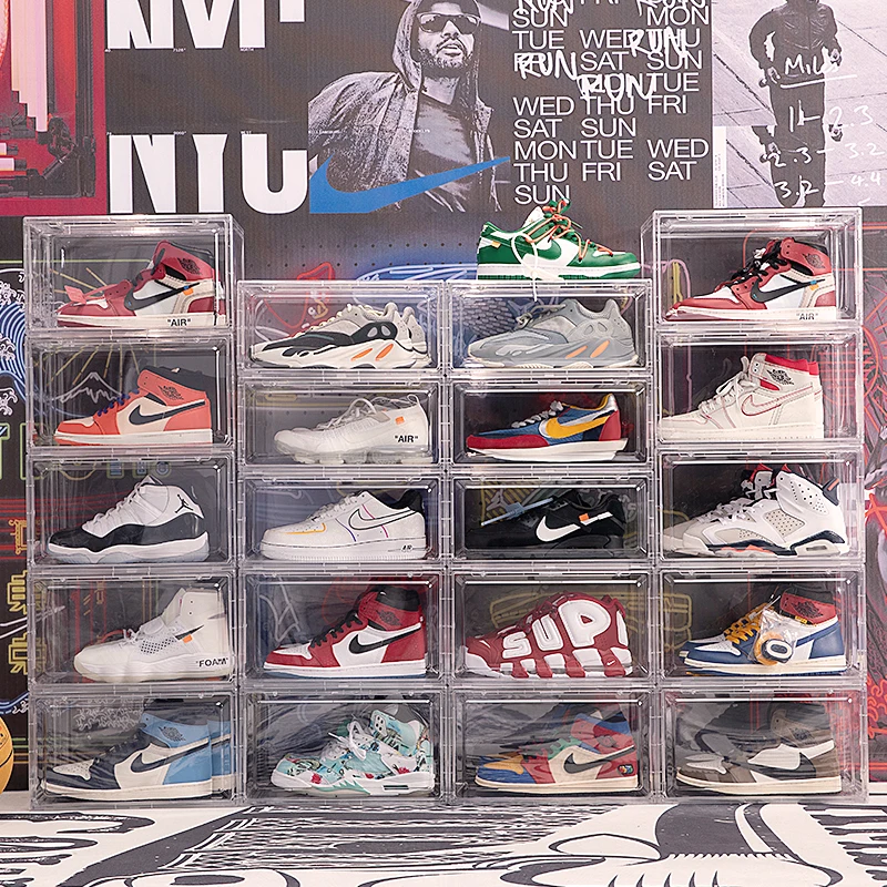 Transparent flap type storage shoe box multilayer stack shoe storage display cabinet plastic sneakers shoe organizer
Transparent flap type storage shoe box multilayer stack shoe storage display cabinet plastic sneakers shoe organizer