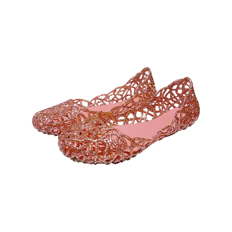 Plastic Sandals Women's Summer Hollow Glittering Powder Flat Bottom Beach Shoes Holiday Anti-Skid Hole Jelly Sandals, Customized color
Plastic Sandals Women's Summer Hollow Glittering Powder Flat Bottom Beach Shoes Holiday Anti-Skid Hole Jelly Sandals, Customized color