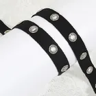 Latest design inlay crystal eyelet lace trim for wedding dress