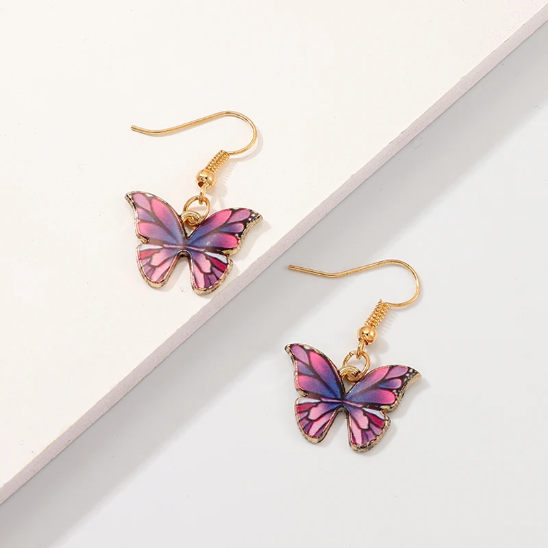 Wholesale Hot Sale 3D Printed Purple Butterfly Drop Earrings Butterfly Jewelry for Girls Women
Wholesale Hot Sale 3D Printed Purple Butterfly Drop Earrings Butterfly Jewelry for Girls Women