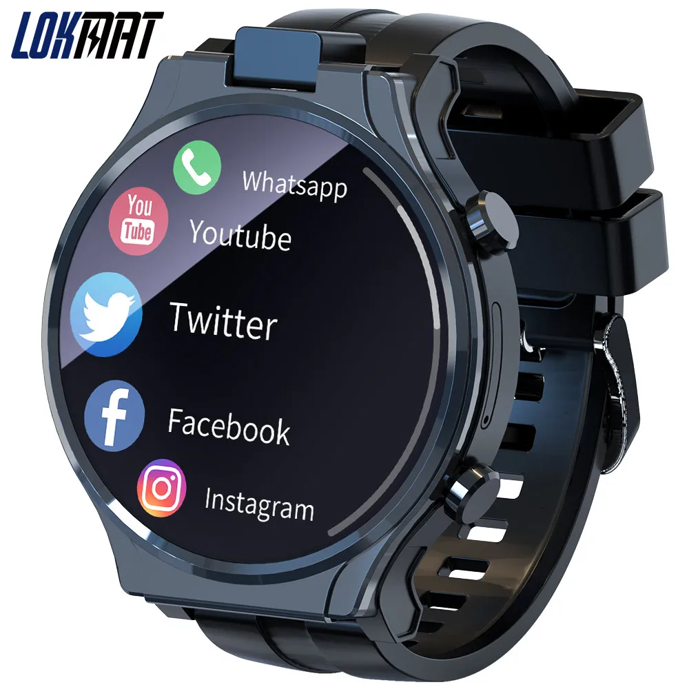 

Lokmat APPLLP PRO 4G Men Smartwatch 4GB+64GB 13MP Camera 1600mAh 2.1" Android 10 WIFI GPS Smart watch Phone 2021