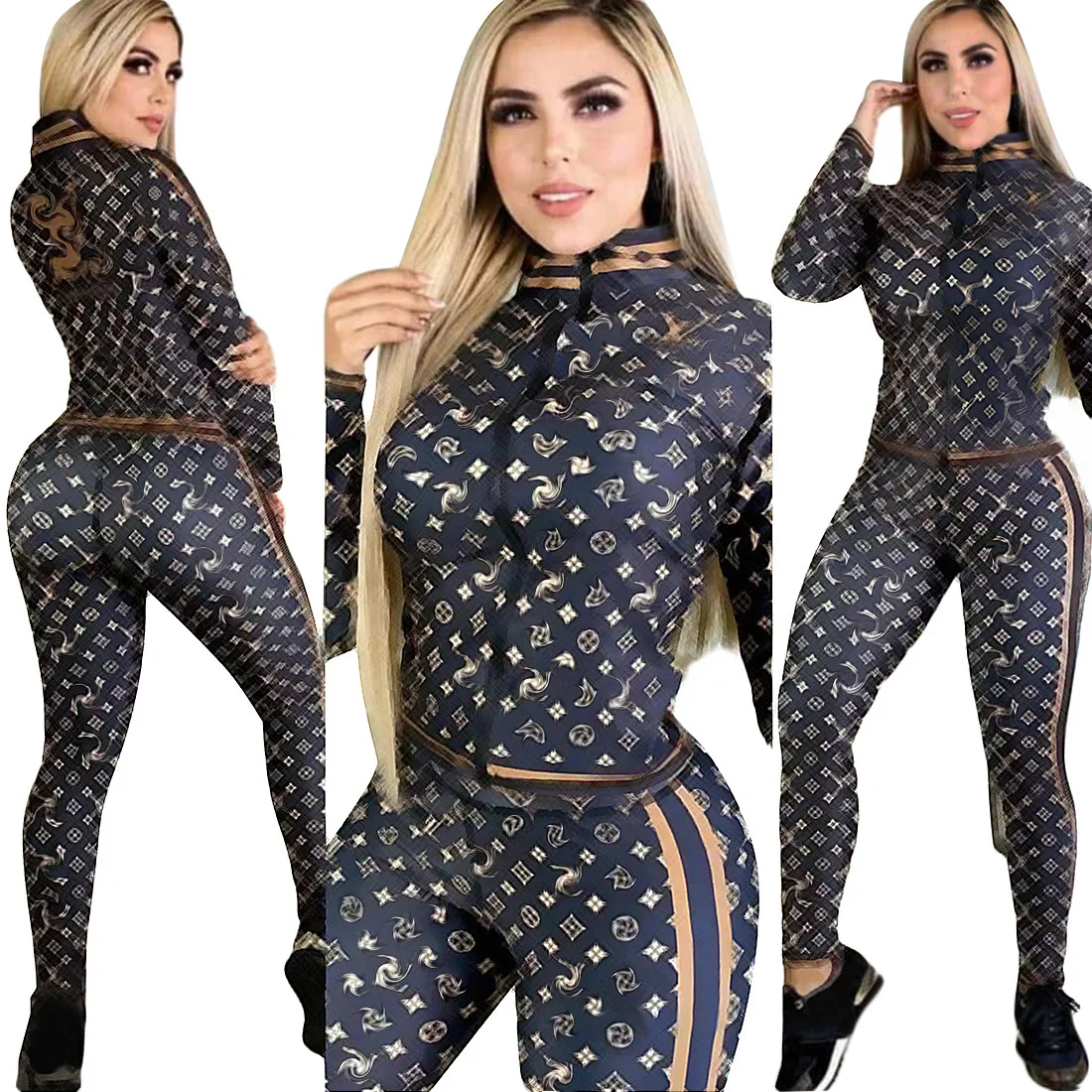 2021 new arrivals Temperament and fashion printing full sleeve zipper two-piece suit With wholesaleJ2501
2021 new arrivals Temperament and fashion printing full sleeve zipper two-piece suit With wholesaleJ2501