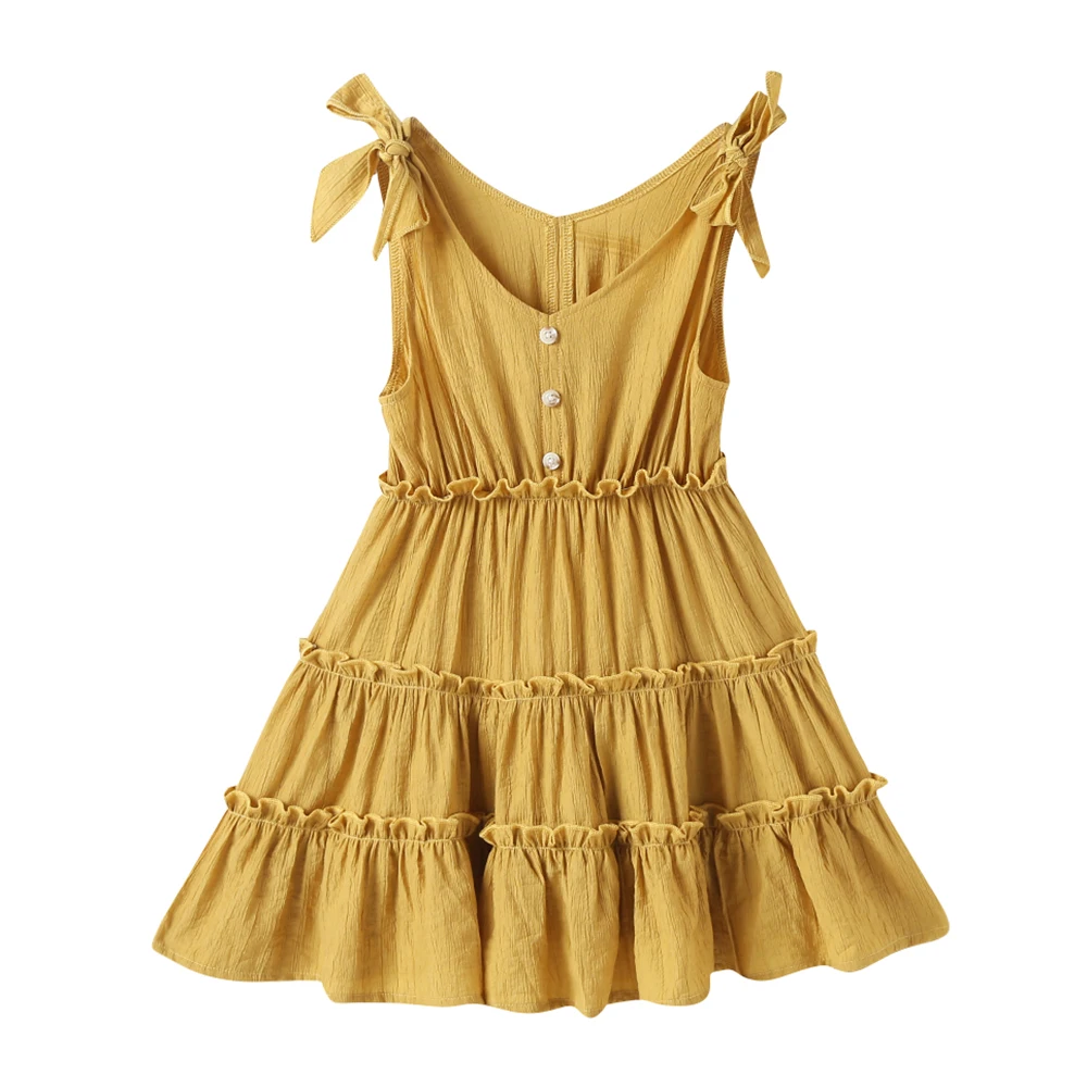 Wholesale Price Sweet Lovely Yellow Chest Button Decoration Modren Kids Girl Child Dress, Picture
Wholesale Price Sweet Lovely Yellow Chest Button Decoration Modren Kids Girl Child Dress, Picture