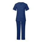 Fast Ship Red Hospital Salon Dental Nail Stuff Workwear Type Nursing Medical Uniform