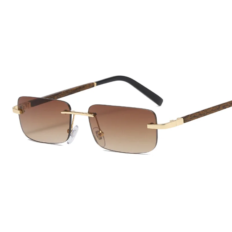 Fashion men and women trendy slim rimless sunglasses 2021 wood grain legs rectangle rimless newest sunglasses, Custom colors
Fashion men and women trendy slim rimless sunglasses 2021 wood grain legs rectangle rimless newest sunglasses, Custom colors