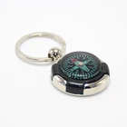 Fantastic Metal Hanging Keys Mini Gifts Decoration Laser Print Logo Custom Round Shape Keychain Compass