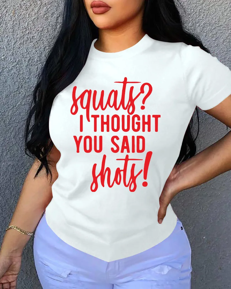 Pullover Letter Printed Short Sleeve Plus Size T-Shirt Women Versatile Top Sumemr Casual Outfits -YS, Black,red,white,black/red,blue,gray
Pullover Letter Printed Short Sleeve Plus Size T-Shirt Women Versatile Top Sumemr Casual Outfits -YS, Black,red,white,black/red,blue,gray