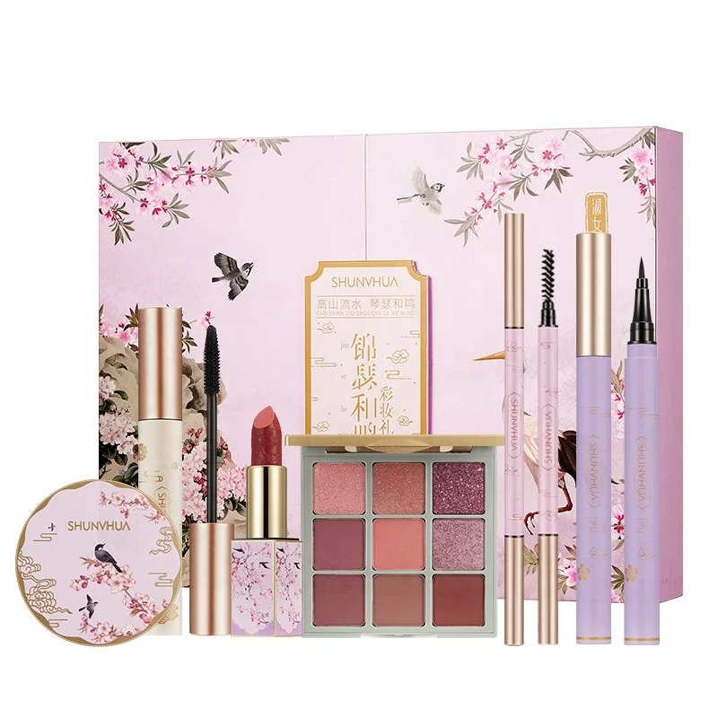 10pcs/set Chinese Style Lady Custom Makeup Sets with Lipstick Eye Shadow Cosmetic Concealer Cushion Beauty Box Makeup Gift Set, As picture shown
10pcs/set Chinese Style Lady Custom Makeup Sets with Lipstick Eye Shadow Cosmetic Concealer Cushion Beauty Box Makeup Gift Set, As picture shown