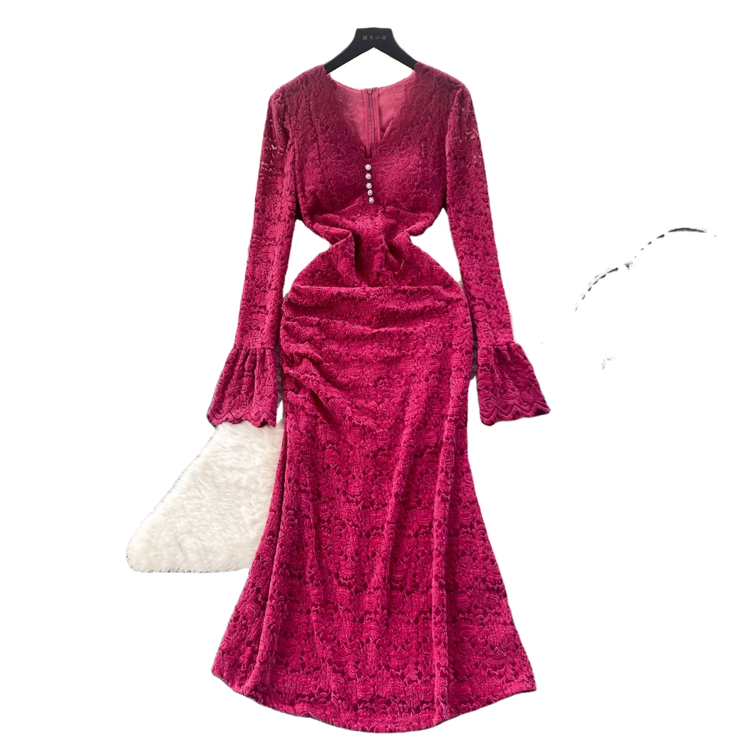 Women's Winter French Retro Dress Long Sleeve Split Pleated Ribbon Design Dress Female Fairy Long Dress Hot Sale
Women's Winter French Retro Dress Long Sleeve Split Pleated Ribbon Design Dress Female Fairy Long Dress Hot Sale