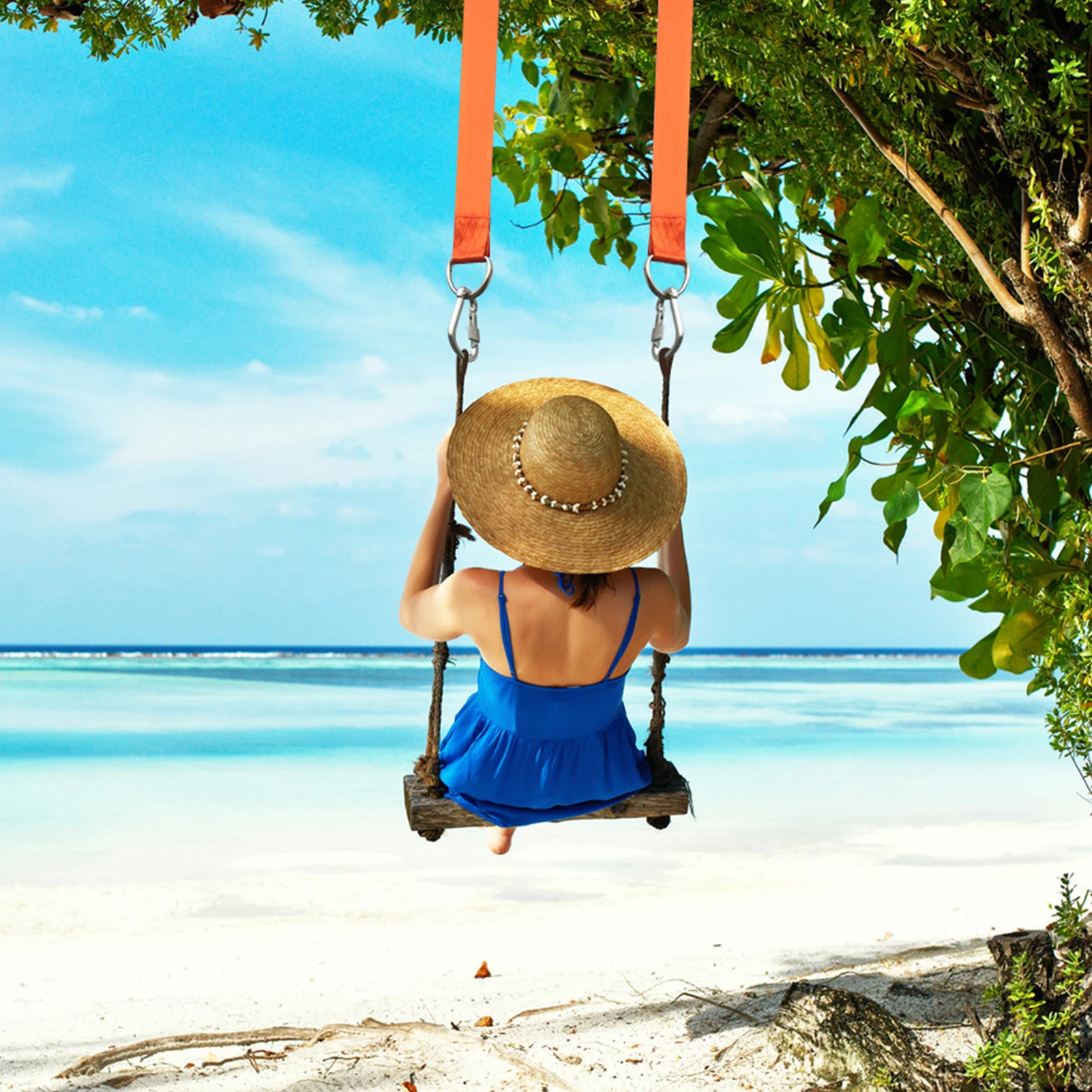 Tree Swing Straps Hanging Kit 2 Outdoor Swing Hangers Holds-150cm Long 2 Safety Lock Carabiner and d-Ring Belt, Orange or cutomized
Tree Swing Straps Hanging Kit 2 Outdoor Swing Hangers Holds-150cm Long 2 Safety Lock Carabiner and d-Ring Belt, Orange or cutomized