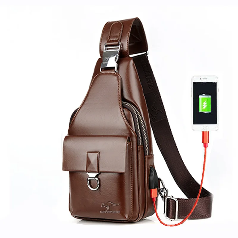 Mens Charging Chest Bag Giving Purse for Gift Fashion Leisure Shoulder PU Leather Cross Body Waterproof Waist Chest Bag
Mens Charging Chest Bag Giving Purse for Gift Fashion Leisure Shoulder PU Leather Cross Body Waterproof Waist Chest Bag