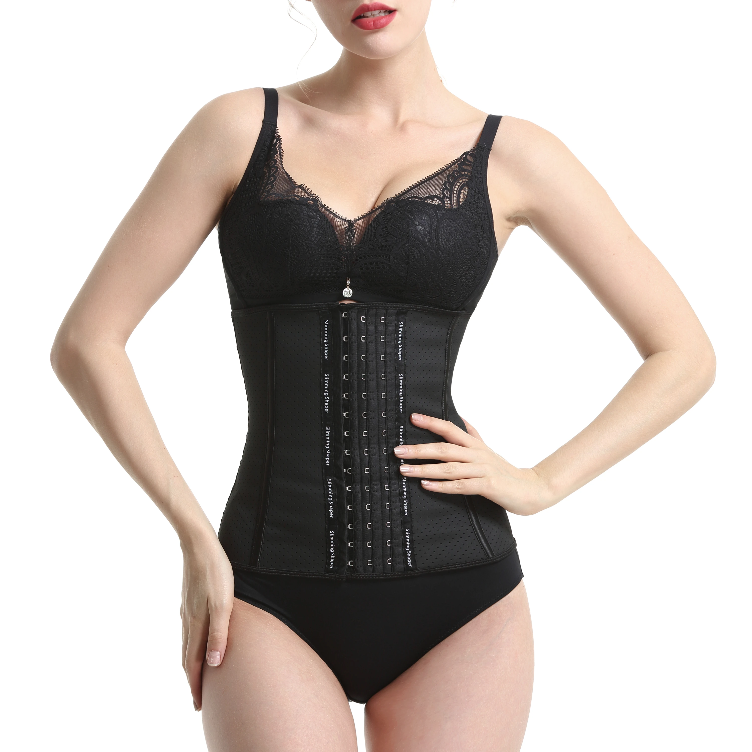 Private Label Three Rows Hook And Eye Faja Waist Girdles And Shapers Latex Waist Shaper For Woman, Black
Private Label Three Rows Hook And Eye Faja Waist Girdles And Shapers Latex Waist Shaper For Woman, Black
