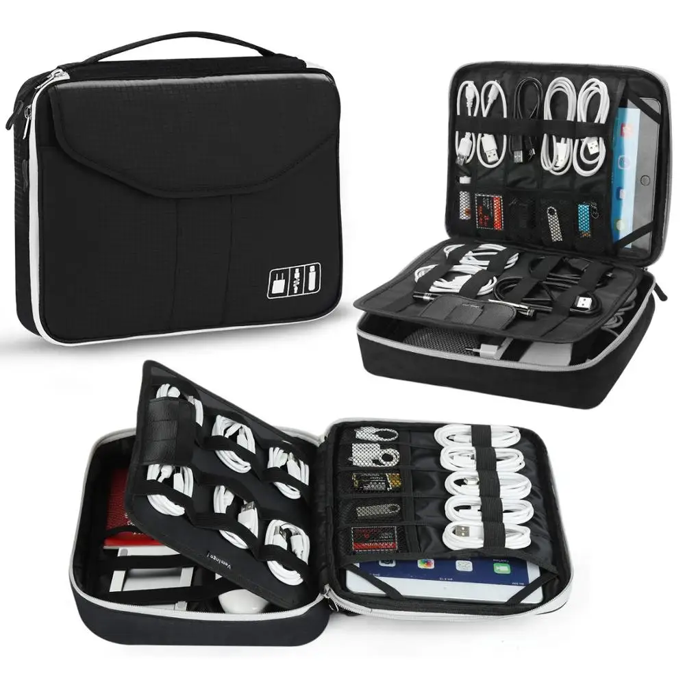 Electronic Organizer Travel Organizer Bag Electronic Accessory Cases Cable Organizer Bag Double Layer For USB Cables, Customized color is available
Electronic Organizer Travel Organizer Bag Electronic Accessory Cases Cable Organizer Bag Double Layer For USB Cables, Customized color is available