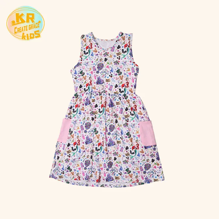Wholesale Sleeveless Girls Clothing Dress With Pocket Cartoon Print Skirts For Kids Girls
Wholesale Sleeveless Girls Clothing Dress With Pocket Cartoon Print Skirts For Kids Girls
