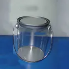 High Quality 1 Gallon Clear Paint Can Plastic PVC Tin Can With Lid And Handle