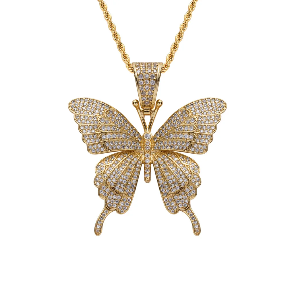 Ins New Hip Hop Jewelry Butterfly Pendant Micro Inlaid Zircon Hip Hop Personality Trendy Necklace Fashion 2021
Ins New Hip Hop Jewelry Butterfly Pendant Micro Inlaid Zircon Hip Hop Personality Trendy Necklace Fashion 2021